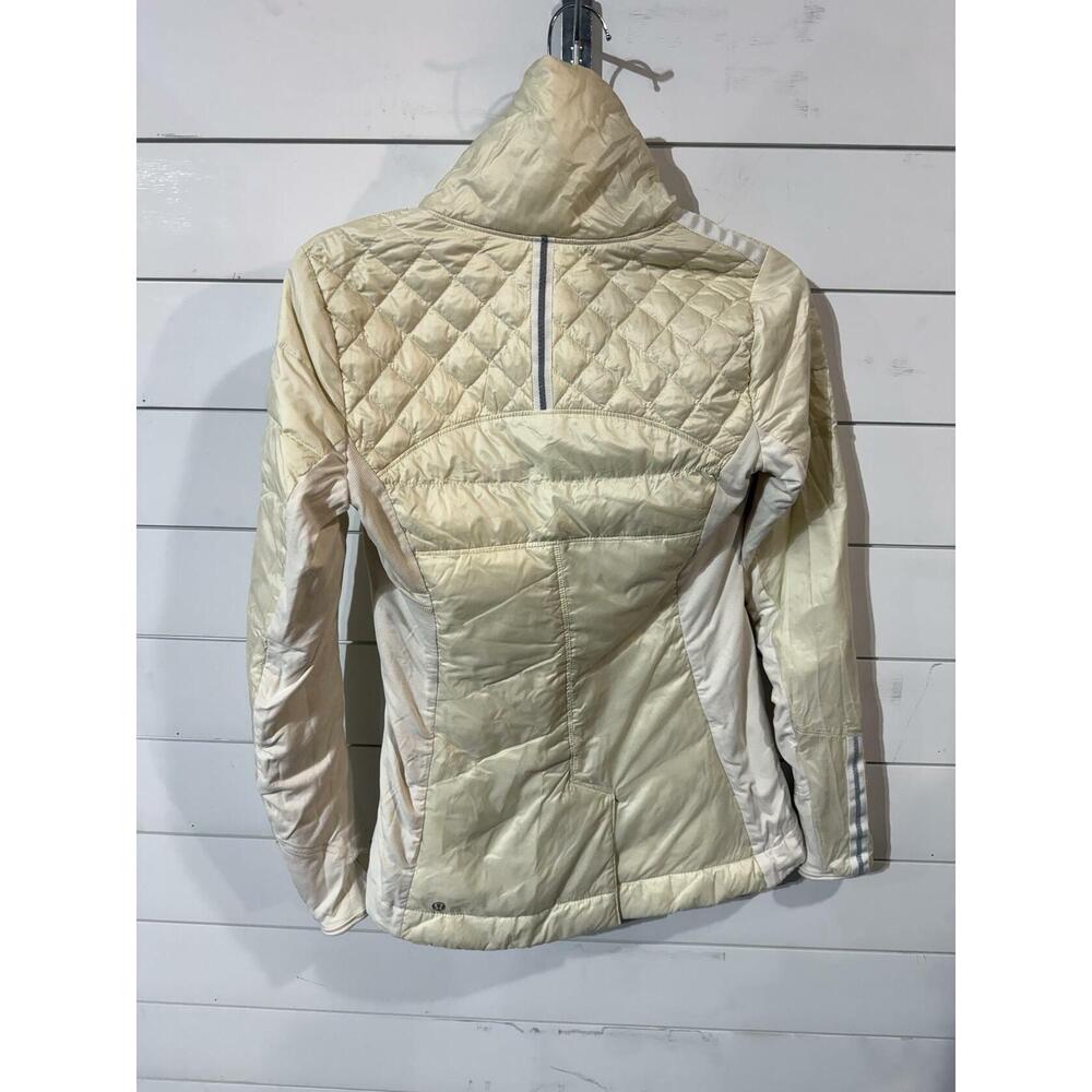 Lululemon Pack It Quilted Down Quarter Zip Pullover Jacket Cream Ivory 4 - Picture 3 of 3
